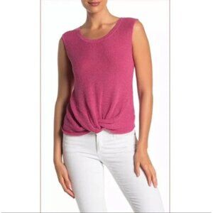 NWT Splendid Magenta Pink Twist Hem Knit Tank Top, medium